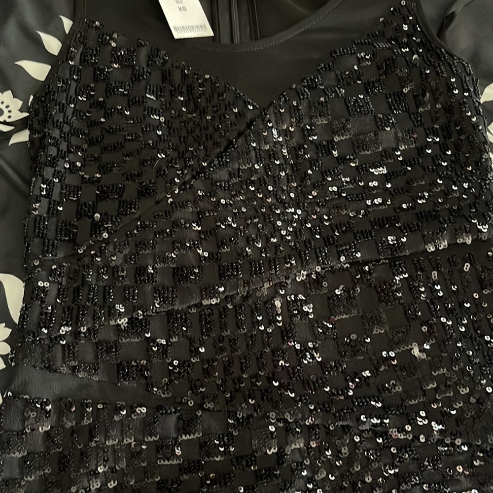 NWT 2B Bebe black sequin mini dress size XS - Picture 8 of 11